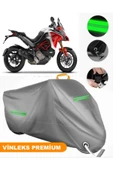 MotoEN  Vinleks Gri Ducati Multistrada 1260 Enduro Uyumlu Motosiklet Brandası Lüx Kalite (Kilit Uyumlu) thumbnail 1