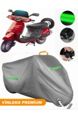 MotoEN  Vinleks Gri Honda Kinetic DX Uyumlu Motosiklet Brandası Lüx Kalite (Kilit Uyumlu) thumbnail 1