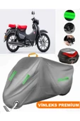 MotoEN  Vinleks Gri Honda C125 Super Cub Arka Çanta Uyumlu Motosiklet Brandası (Kilit Uyumlu) thumbnail 1