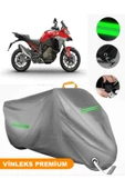 MotoEN  Vinleks Gri Ducati Multistrada V4 S Sport Uyumlu Motosiklet Brandası Lüx Kalite (Kilit Uyumlu) thumbnail 1