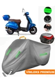 MotoEN  Vinleks Gri Falcon Soft 50 Arka Çanta Uyumlu Motosiklet Brandası (Kilit Uyumlu) - 1