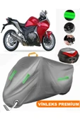 MotoEN  Vinleks Gri Honda VFR 1200 F Arka Çanta Uyumlu Motosiklet Brandası (Kilit Uyumlu) thumbnail 1