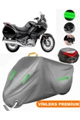 MotoEN  Vinleks Gri Honda NT 700 V Deauville ABS Arka Çanta Uyumlu Motosiklet Brandası (Kilit Uyumlu) - 1