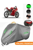 MotoEN  Vinleks Gri Ducati Panigale V2 Arka Çanta Uyumlu Motosiklet Brandası (Kilit Uyumlu) thumbnail 1