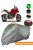 MotoEN  Vinleks Gri Ducati Multistrada 1260 S Arka Çanta Uyumlu Motosiklet Brandası (Kilit Uyumlu) thumbnail 1