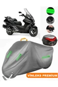 MotoEN  Vinleks Gri Honda FJS 600 Silverwing ABS Arka Çanta Uyumlu Motosiklet Brandası (Kilit Uyumlu) thumbnail 1