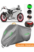 MotoEN  Vinleks Gri Ducati Panigale 959 Arka Çanta Uyumlu Motosiklet Brandası (Kilit Uyumlu) thumbnail 1