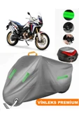 MotoEN  Vinleks Gri Honda CRF1000L Africa Twin Arka Çanta Uyumlu Motosiklet Brandası (Kilit Uyumlu) thumbnail 1