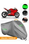 MotoEN  Vinleks Gri Ducati Panigale 1199 R Uyumlu Motosiklet Brandası Lüx Kalite (Kilit Uyumlu) thumbnail 1