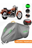 MotoEN  Vinleks Gri Honda VT 750 Shadow ACE Arka Çanta Uyumlu Motosiklet Brandası (Kilit Uyumlu) thumbnail 1