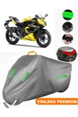MotoEN  Vinleks Gri Kawasaki Ninja 250SL Arka Çanta Uyumlu Motosiklet Brandası (Kilit Uyumlu) thumbnail 1