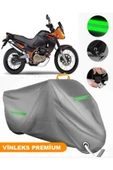MotoEN  Vinleks Gri Kawasaki KLE 500 Uyumlu Motosiklet Brandası Lüx Kalite (Kilit Uyumlu) thumbnail 1