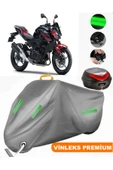 MotoEN  Vinleks Gri Kawasaki Z 400 Arka Çanta Uyumlu Motosiklet Brandası (Kilit Uyumlu) thumbnail 1