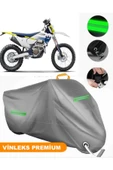 MotoEN  Vinleks Gri Husqvarna FE 350 Uyumlu Motosiklet Brandası Lüx Kalite (Kilit Uyumlu) thumbnail 1