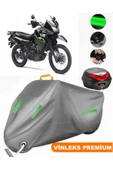 MotoEN  Vinleks Gri Kawasaki KLR 650 Arka Çanta Uyumlu Motosiklet Brandası (Kilit Uyumlu) thumbnail 1