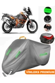 MotoEN  Vinleks Gri KTM 1290 Super Adventure R Arka Çanta Uyumlu Motosiklet Brandası (Kilit Uyumlu) thumbnail 1