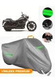 MotoEN  Vinleks Gri Kawasaki VN 900 Custom Special Uyumlu Motosiklet Brandası Lüx Kalite (Kilit Uyumlu) thumbnail 1
