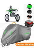 MotoEN  Vinleks Gri Kawasaki KX 65 Arka Çanta Uyumlu Motosiklet Brandası (Kilit Uyumlu) thumbnail 1