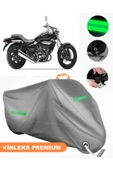 MotoEN  Vinleks Gri Kawasaki EL 250 Uyumlu Motosiklet Brandası Lüx Kalite (Kilit Uyumlu) thumbnail 1
