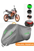MotoEN  Vinleks Gri KTM 200 Duke ABS Arka Çanta Uyumlu Motosiklet Brandası (Kilit Uyumlu) thumbnail 1