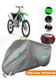 MotoEN  Vinleks Gri Kawasaki KX 250F Arka Çanta Uyumlu Motosiklet Brandası (Kilit Uyumlu) thumbnail 1