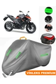 MotoEN  Vinleks Gri Kawasaki Z 800 Arka Çanta Uyumlu Motosiklet Brandası (Kilit Uyumlu) - 1