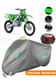 MotoEN  Vinleks Gri Kawasaki KX 250 Arka Çanta Uyumlu Motosiklet Brandası (Kilit Uyumlu) thumbnail 1