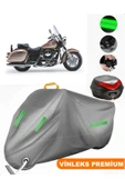 MotoEN  Vinleks Gri Kawasaki VN 1500 Classic Tourer Arka Çanta Uyumlu Motosiklet Brandası (Kilit Uyumlu) thumbnail 1