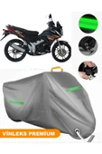 MotoEN  Vinleks Gri Kral Motor KR-130-16 Uyumlu Motosiklet Brandası Lüx Kalite (Kilit Uyumlu) thumbnail 1