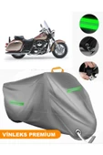 MotoEN  Vinleks Gri Kawasaki VN 1500 Classic Tourer Uyumlu Motosiklet Brandası Lüx Kalite (Kilit Uyumlu) thumbnail 1