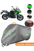 MotoEN  Vinleks Gri Kawasaki Versys 650 Arka Çanta Uyumlu Motosiklet Brandası (Kilit Uyumlu) thumbnail 1