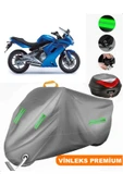 MotoEN  Vinleks Gri Kawasaki ER-6 F Arka Çanta Uyumlu Motosiklet Brandası (Kilit Uyumlu) thumbnail 1