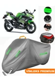 MotoEN  Vinleks Gri Kawasaki Ninja 400 Arka Çanta Uyumlu Motosiklet Brandası (Kilit Uyumlu) thumbnail 1