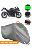 MotoEN  Vinleks Gri Kawasaki Ninja 300 Uyumlu Motosiklet Brandası Lüx Kalite (Kilit Uyumlu) - 1