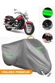 MotoEN  Vinleks Gri Kawasaki VN 800 Classic Uyumlu Motosiklet Brandası Lüx Kalite (Kilit Uyumlu) thumbnail 1