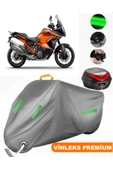 MotoEN  Vinleks Gri KTM 1290 Super Adventure T Arka Çanta Uyumlu Motosiklet Brandası (Kilit Uyumlu) thumbnail 1