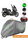 MotoEN  Vinleks Gri Kymco Xciting 400i Arka Çanta Uyumlu Motosiklet Brandası (Kilit Uyumlu) thumbnail 1