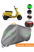 MotoEN  Vinleks Gri Lambretta V50 Special Arka Çanta Uyumlu Motosiklet Brandası (Kilit Uyumlu) thumbnail 1