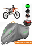 MotoEN  Vinleks Gri KTM 350 SXF Arka Çanta Uyumlu Motosiklet Brandası (Kilit Uyumlu) thumbnail 1