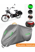 MotoEN  Vinleks Gri Mobylette Bionik 51 Arka Çanta Uyumlu Motosiklet Brandası (Kilit Uyumlu) thumbnail 1