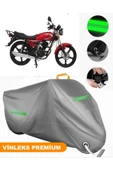 MotoEN  Vinleks Gri Mondial 100 MG Prince Uyumlu Motosiklet Brandası Lüx Kalite (Kilit Uyumlu) thumbnail 1