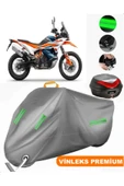 MotoEN  Vinleks Gri KTM 890 Adventure R Arka Çanta Uyumlu Motosiklet Brandası (Kilit Uyumlu) thumbnail 1