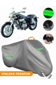 MotoEN  Vinleks Gri Kymco Venox 250 Uyumlu Motosiklet Brandası Lüx Kalite (Kilit Uyumlu) thumbnail 1