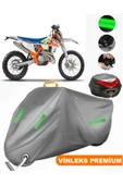 MotoEN  Vinleks Gri KTM 250 EXC Six Days TPI Arka Çanta Uyumlu Motosiklet Brandası (Kilit Uyumlu) thumbnail 1