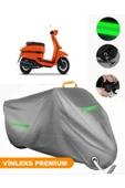 MotoEN  Vinleks Gri Lambretta V125 Special Uyumlu Motosiklet Brandası Lüx Kalite (Kilit Uyumlu) thumbnail 1