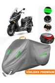 MotoEN  Vinleks Gri Kymco Xtown 250 CT Arka Çanta Uyumlu Motosiklet Brandası (Kilit Uyumlu) thumbnail 1