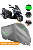 MotoEN  Vinleks Gri Kymco Dink 200i Uyumlu Motosiklet Brandası Lüx Kalite (Kilit Uyumlu) thumbnail 1