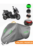 MotoEN  Vinleks Gri Kymco Xciting VS 400 Arka Çanta Uyumlu Motosiklet Brandası (Kilit Uyumlu) thumbnail 1