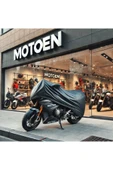 MotoEN  Vinleks Gri Kymco Agility City 200 i Arka Çanta Uyumlu Motosiklet Brandası (Kilit Uyumlu) - 2