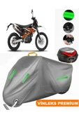 MotoEN  Vinleks Gri KTM 690 Enduro R Arka Çanta Uyumlu Motosiklet Brandası (Kilit Uyumlu) thumbnail 1